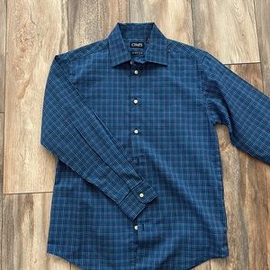 Long sleeve blue dress shirt BOYS L